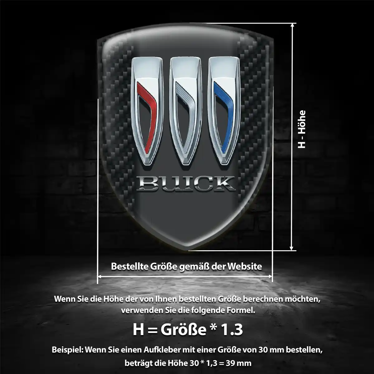 Buick Aufkleber Wappen Edles Design