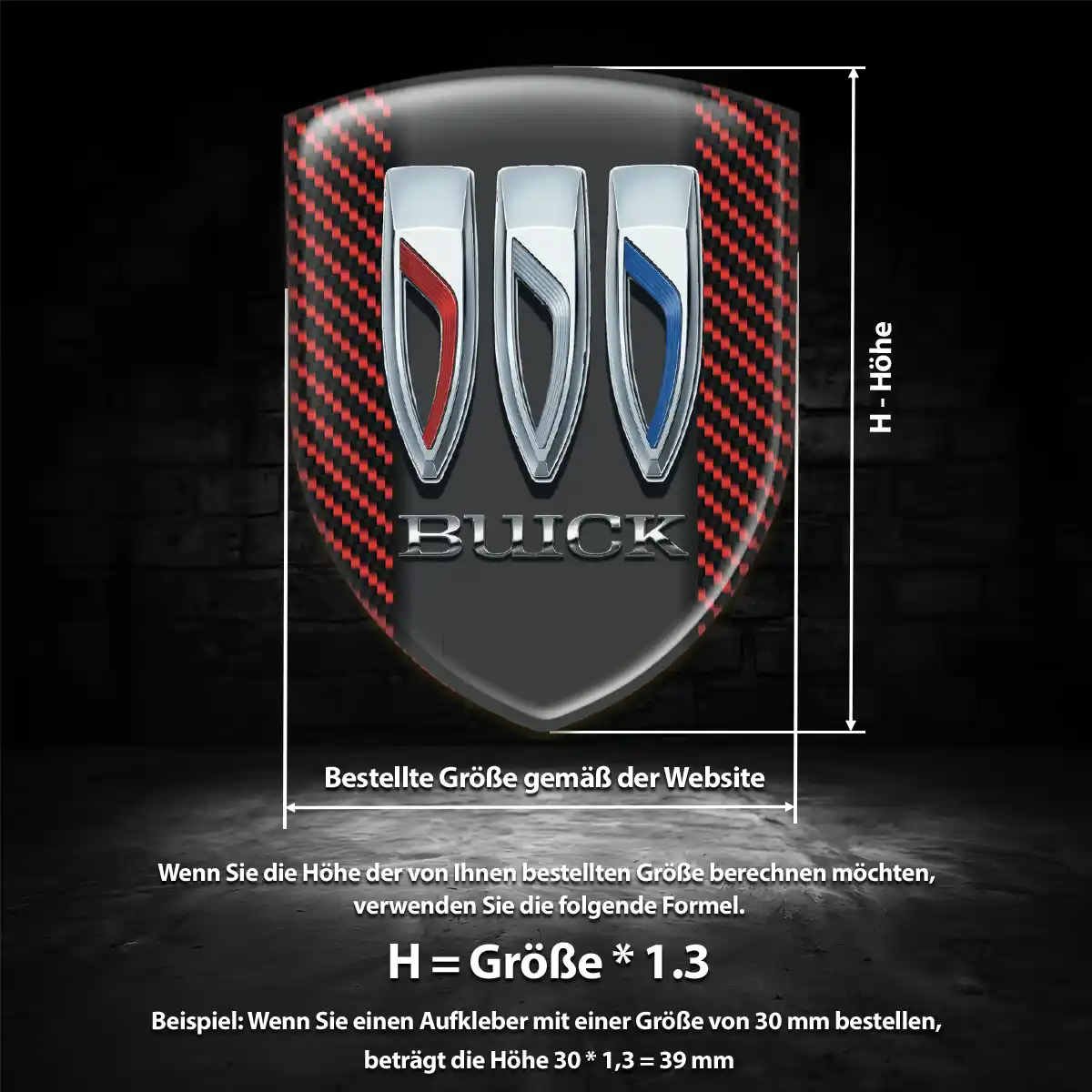 Buick Aufkleber Wappen Elegantes Design