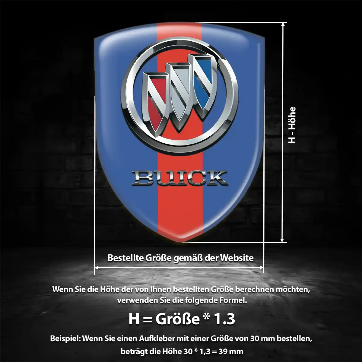 Buick Aufkleber Wappen Emblem Auto Interieurdesign
