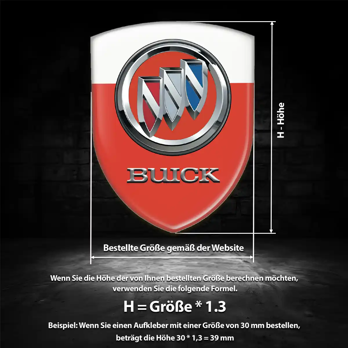 Buick Aufkleber Wappen Emblem Auto Limitierte Auflage
