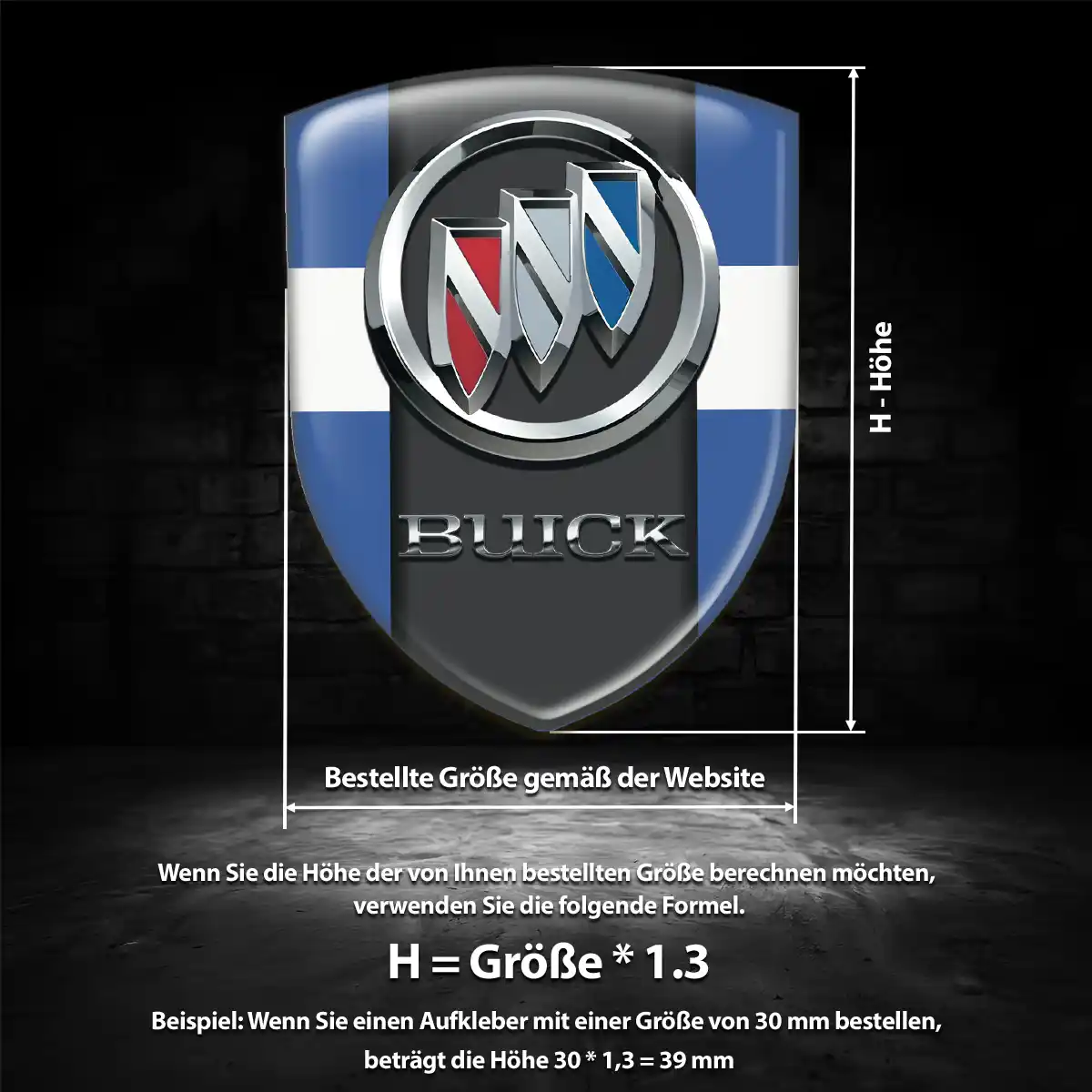 Buick Aufkleber Wappen Emblem Auto Markenedition