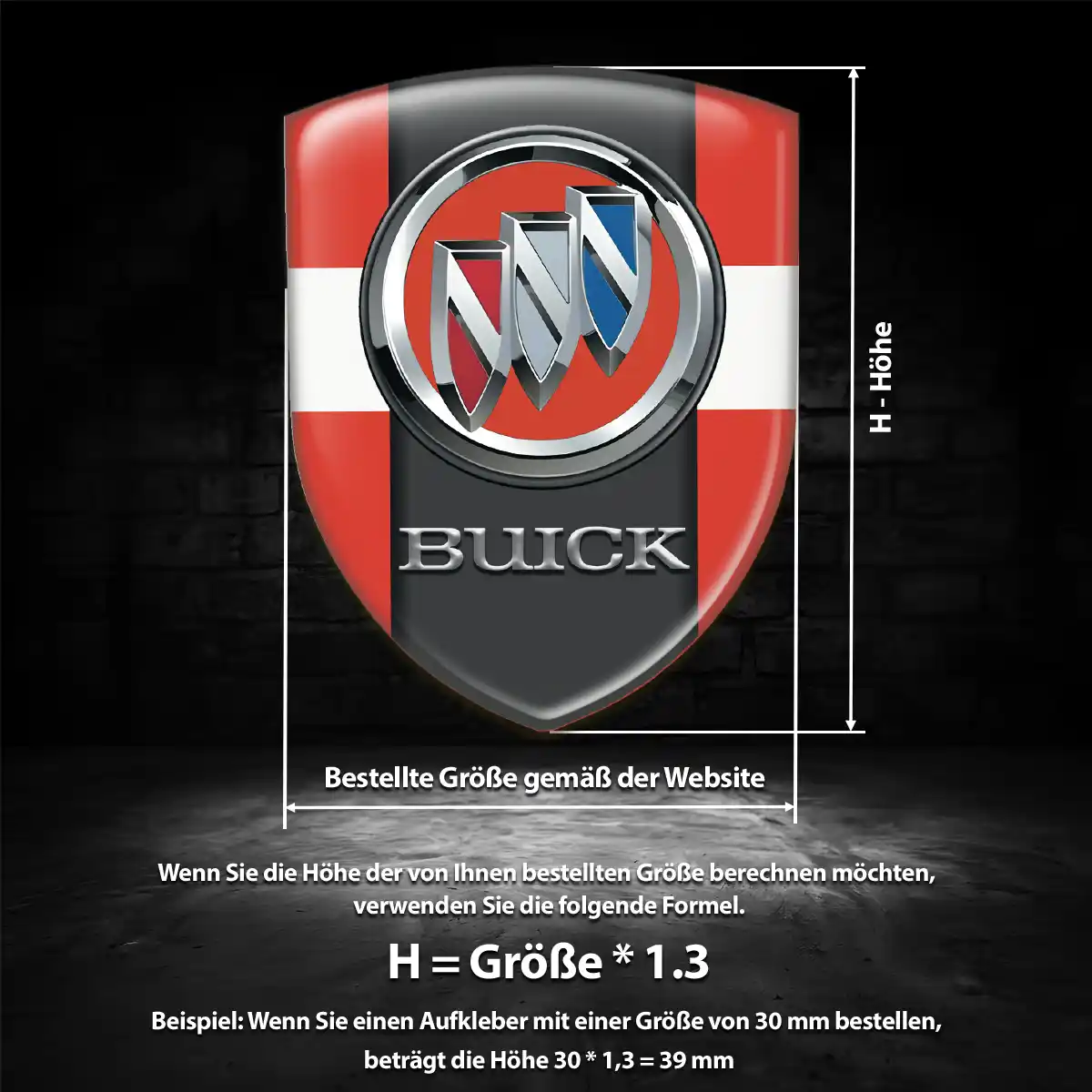 Buick Aufkleber Wappen Emblem Auto Premium-Edition