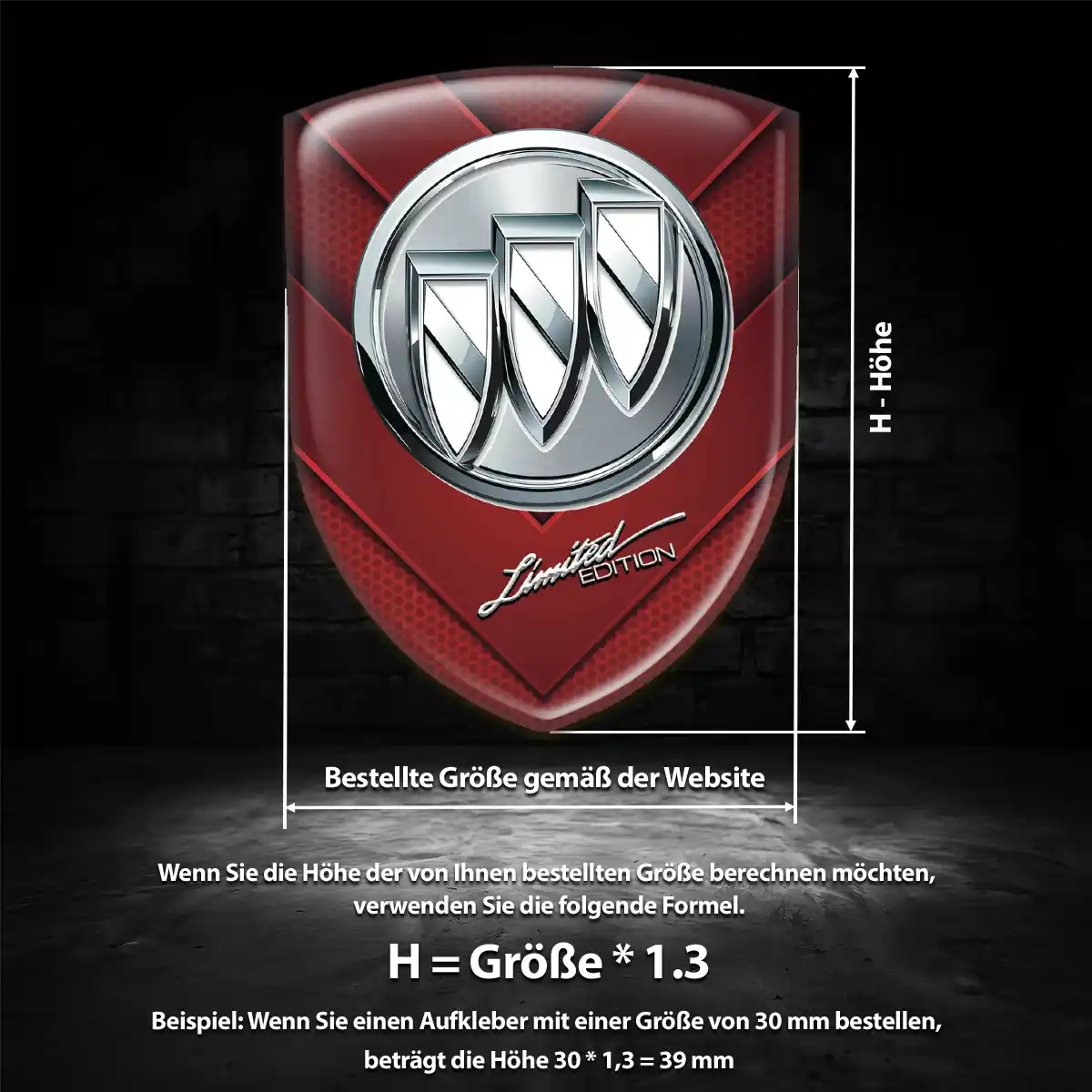 Buick Aufkleber Wappen Emblem Auto Premiumqualität