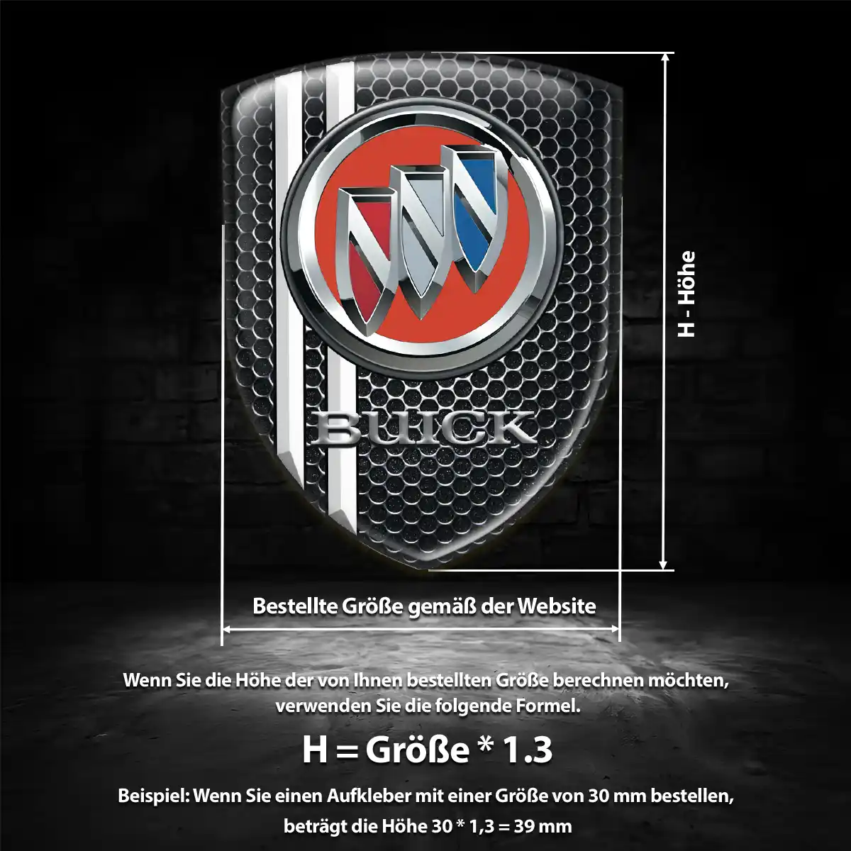 Buick Aufkleber Wappen Emblem Auto Tuningfahrzeug