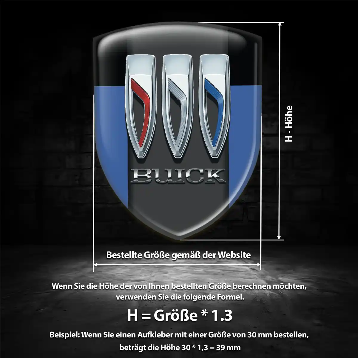 Buick Aufkleber Wappen Emblem Edles Design