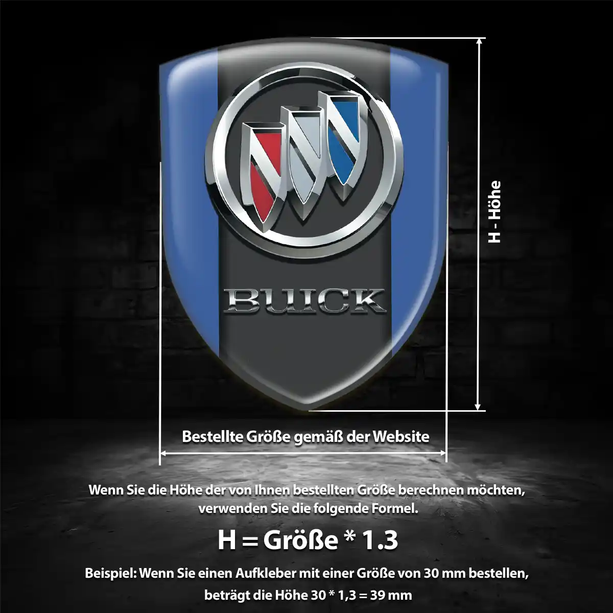 Buick Aufkleber Wappen Emblem Elegantes Design