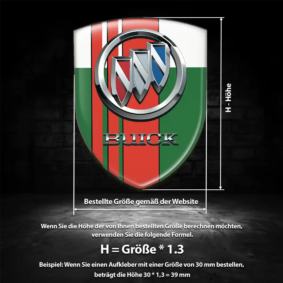 Buick Aufkleber Wappen Emblem Limitierte Auflage