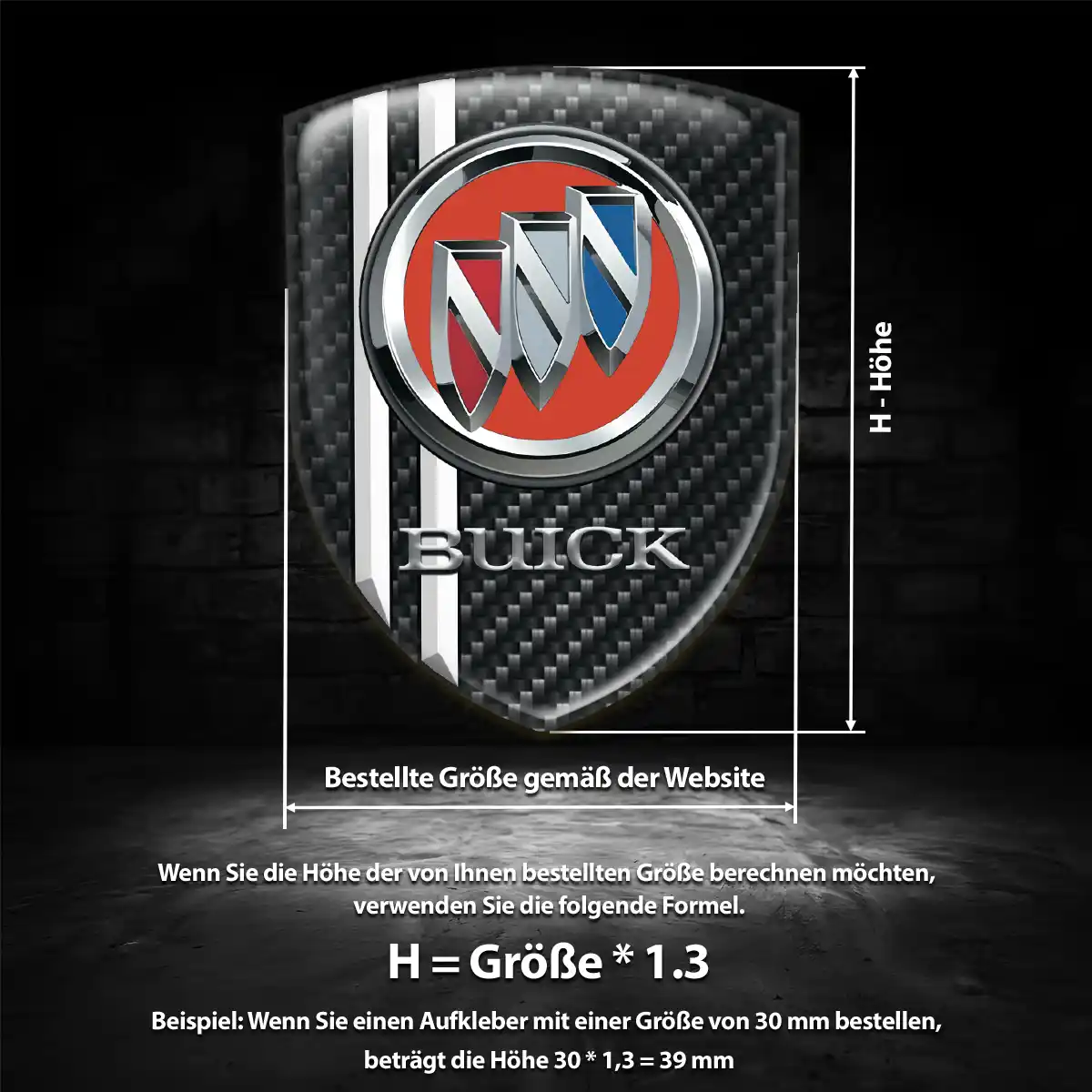 Buick Aufkleber Wappen Emblem Markenedition