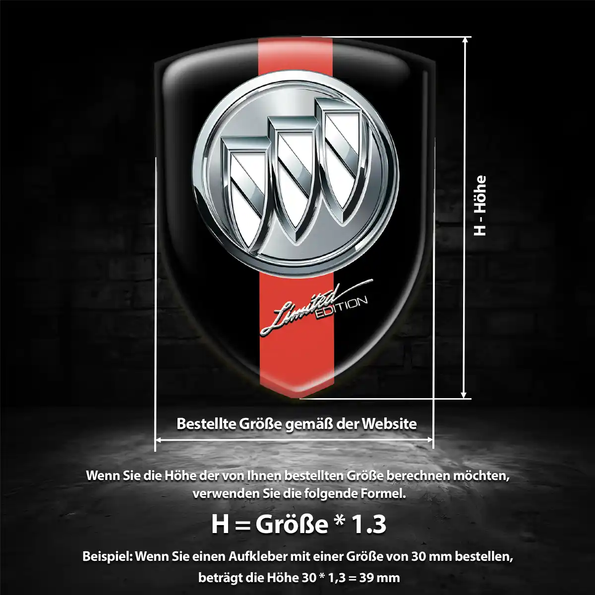Buick Aufkleber Wappen Emblem Premiumqualität