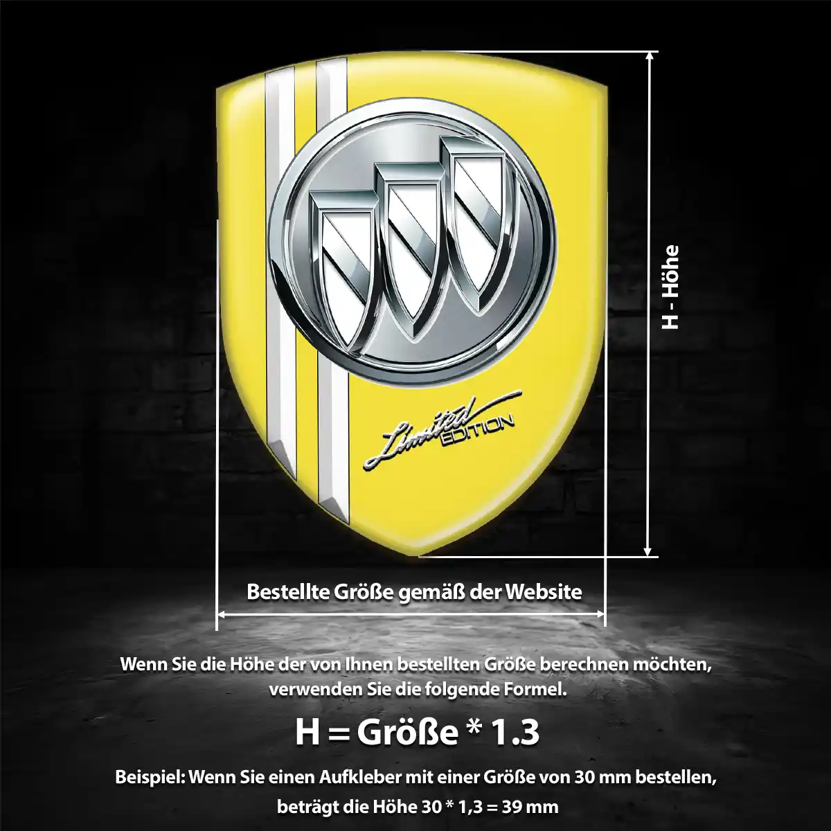 Buick Aufkleber Wappen Emblem Stilvolles Design