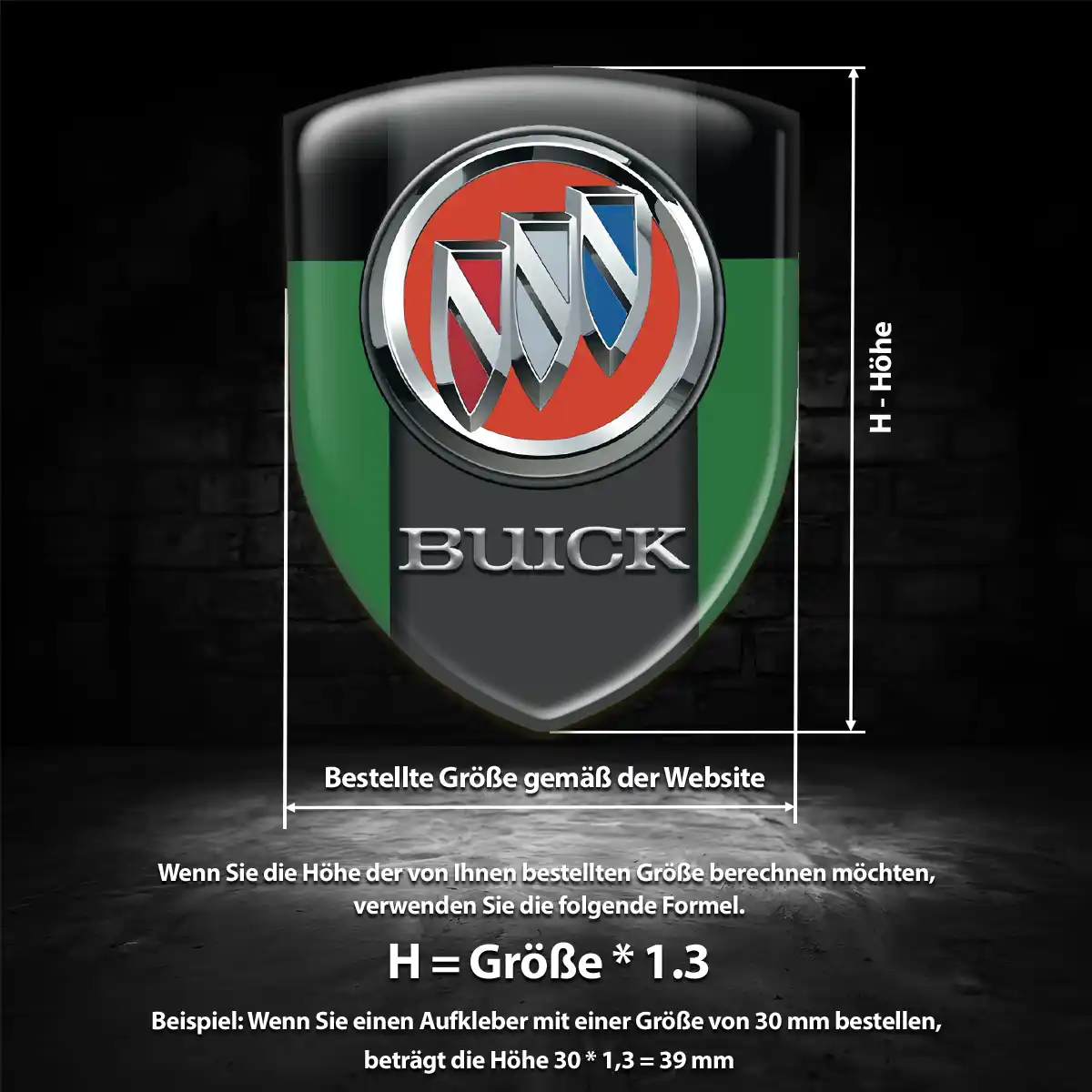 Buick Aufkleber Wappen Hohe Qualität