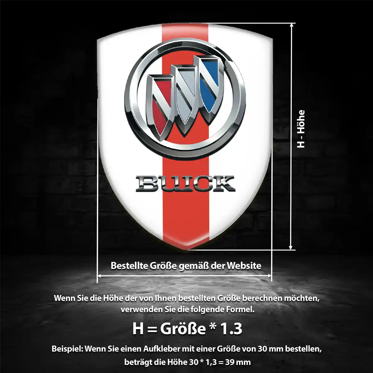 Buick Aufkleber Wappen Markenedition