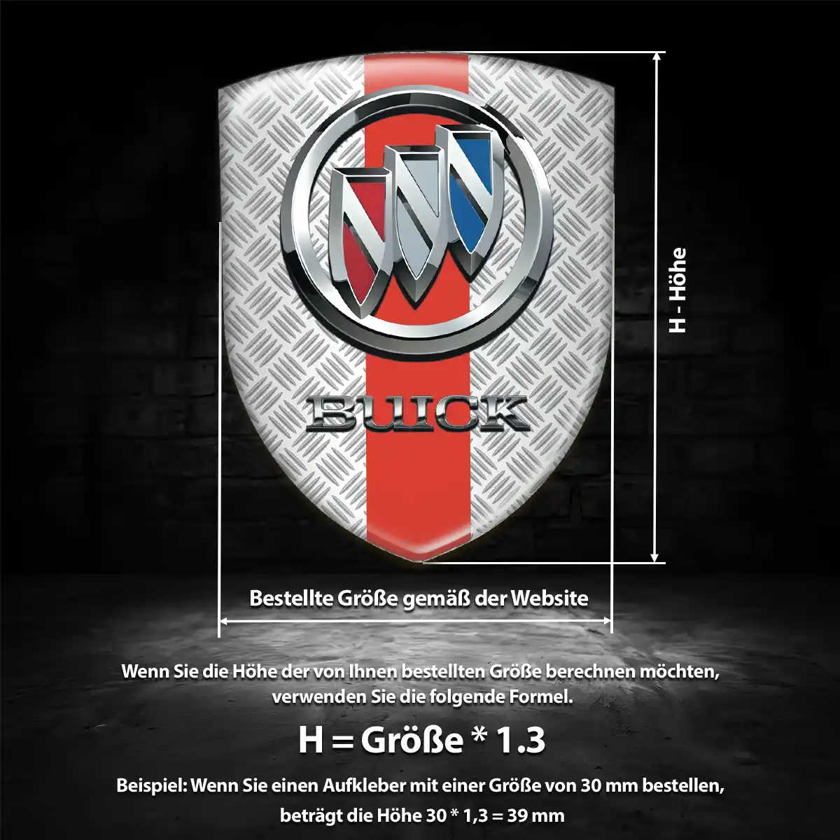 Buick Aufkleber Wappen Premium-Edition