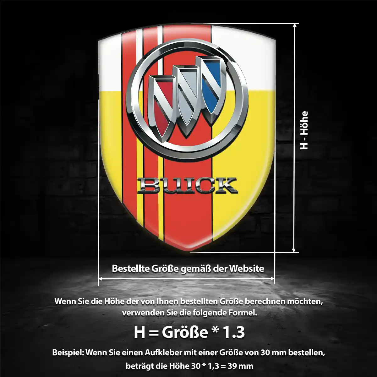 Buick Aufkleber Wappen Premiumqualität