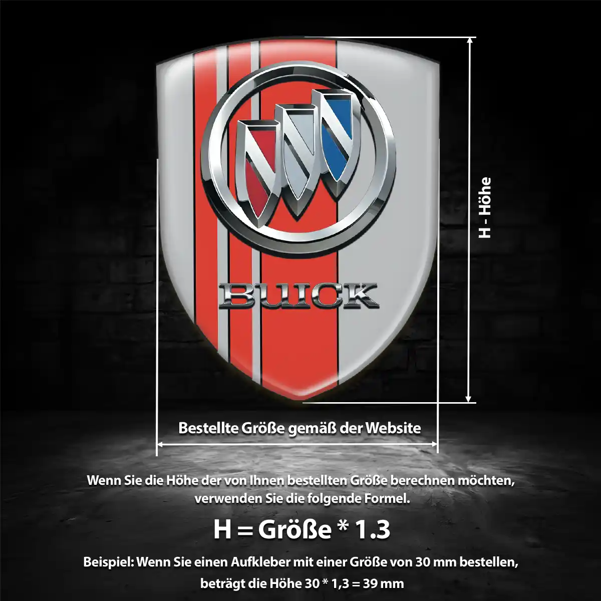 Buick Aufkleber Wappen Stilvolles Design