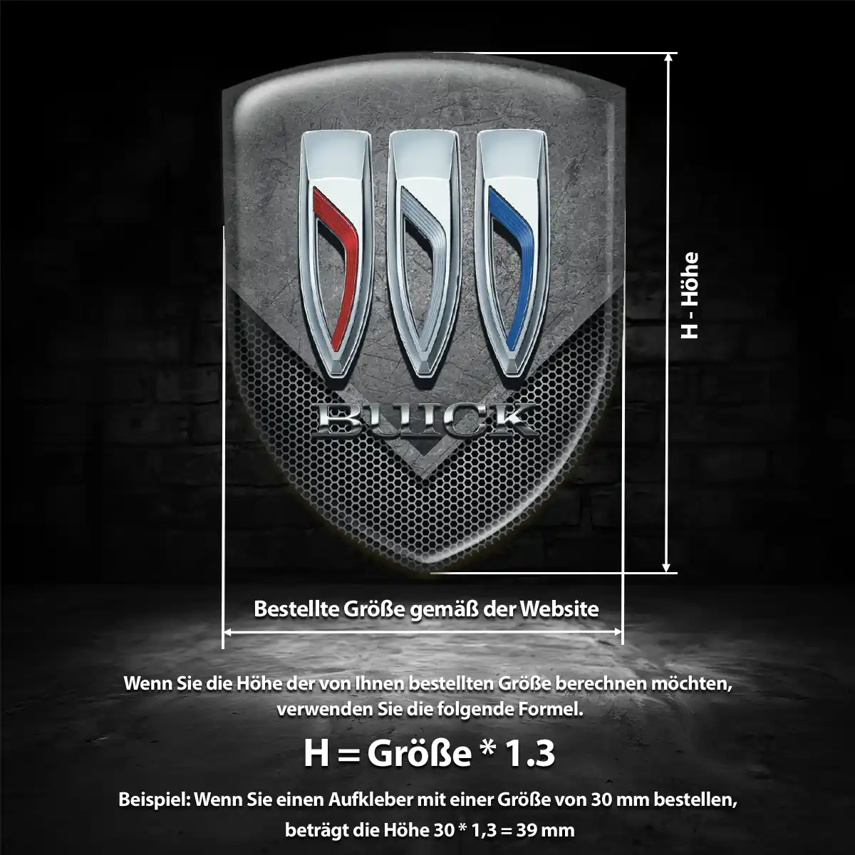 Buick Emblem Aufkleber Auto Hochwertiges Harz