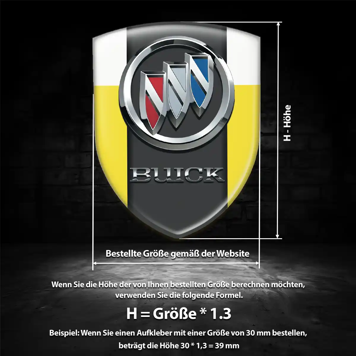Buick Emblem Aufkleber Auto Limitierte Auflage