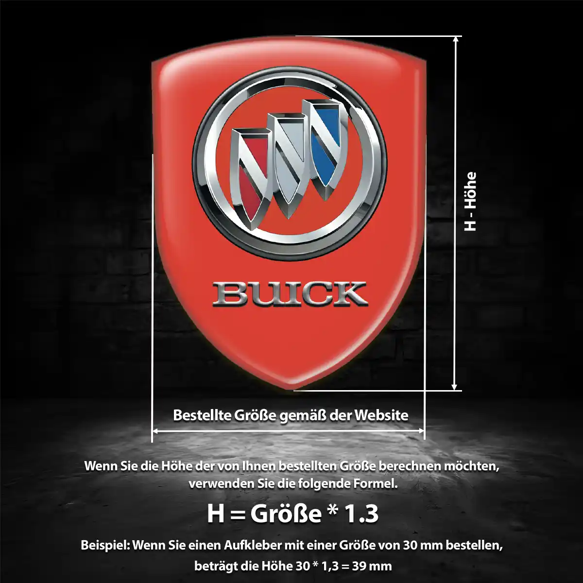 Buick Emblem Aufkleber Auto Premiumqualität