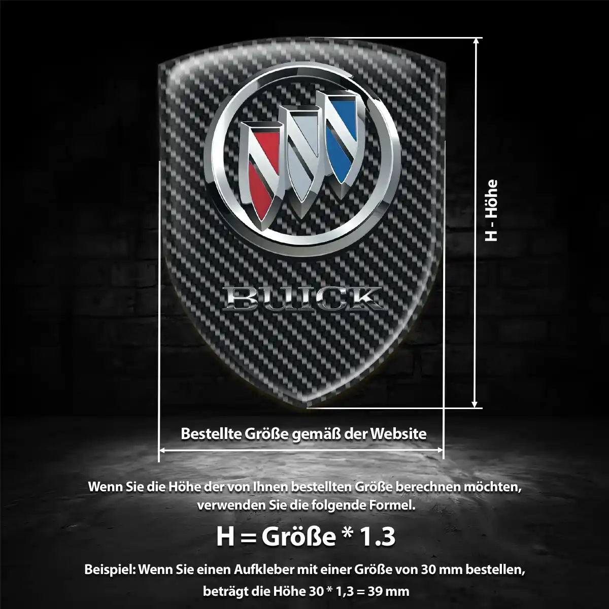 Buick Emblem Aufkleber Interieurdesign