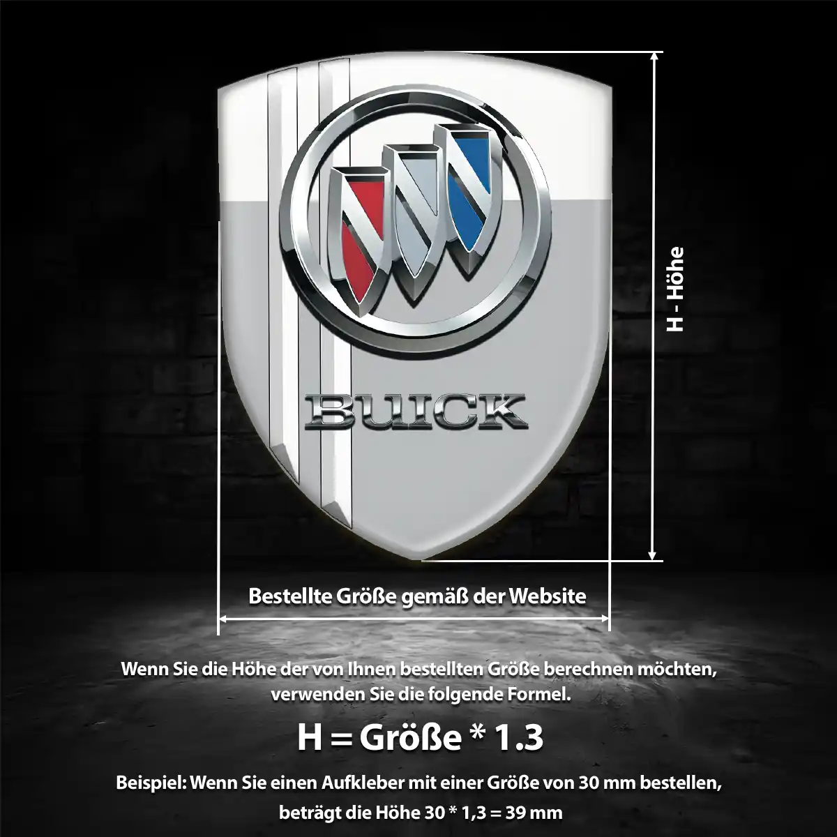 Buick Emblem Aufkleber Premiumqualität