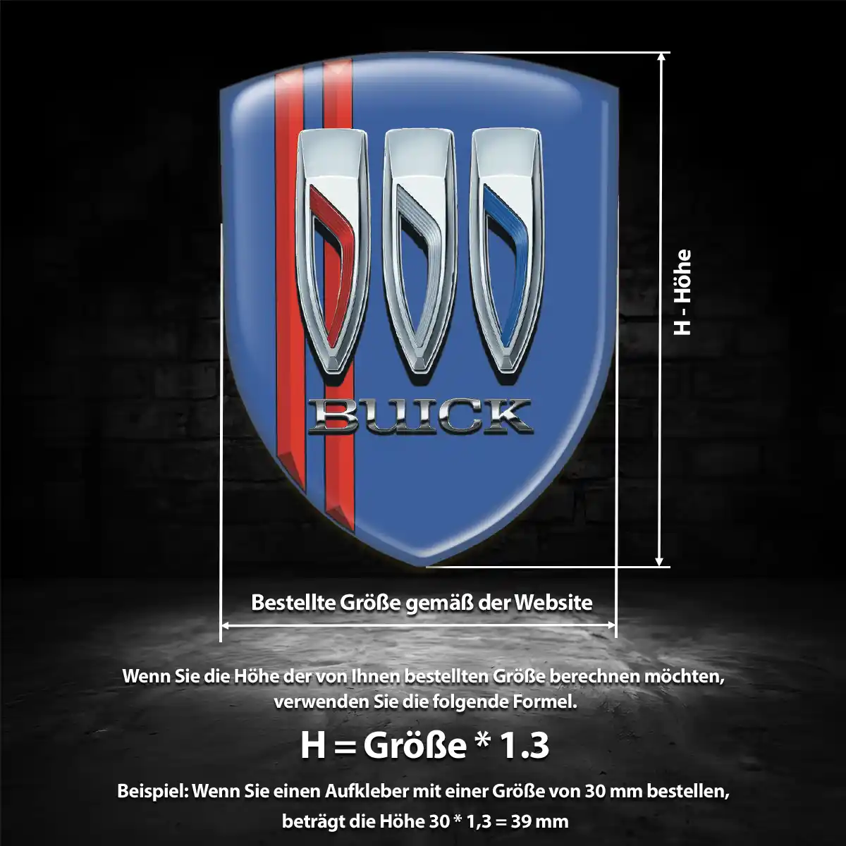Buick Emblem Aufkleber Wappen Auto Luxus-Edition