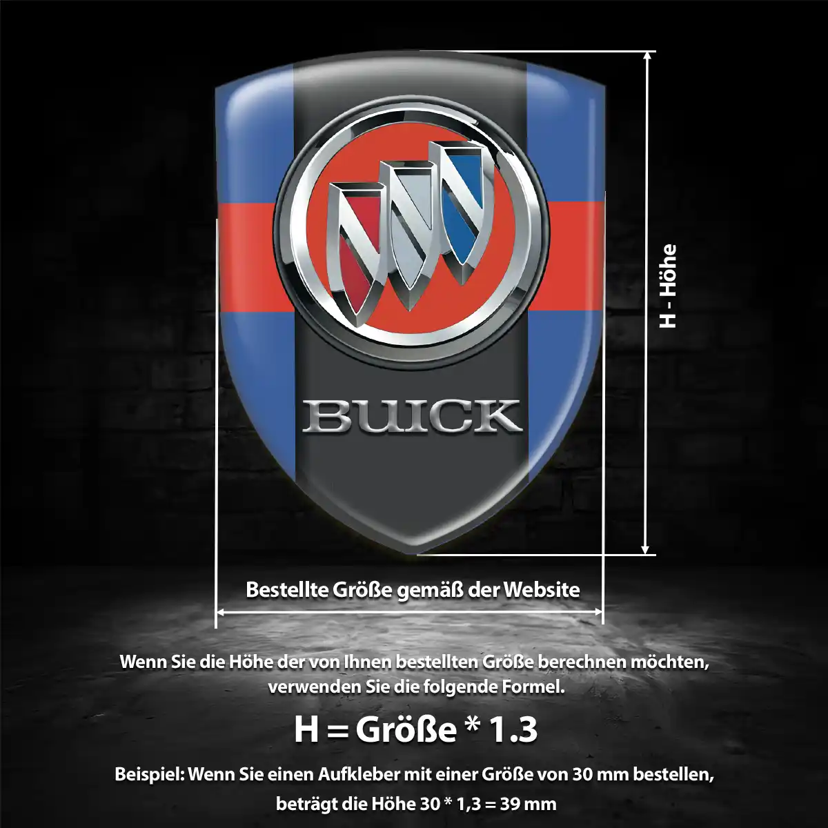Buick Emblem Aufkleber Wappen Auto Tuningfahrzeug