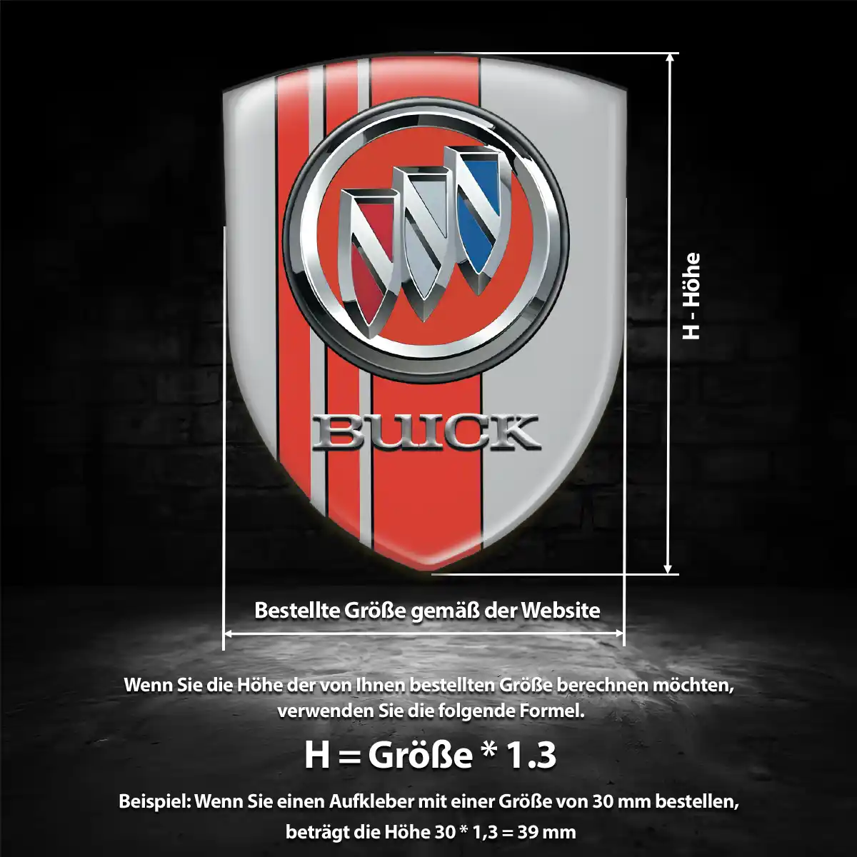 Buick Emblem Aufkleber Wappen Edles Design