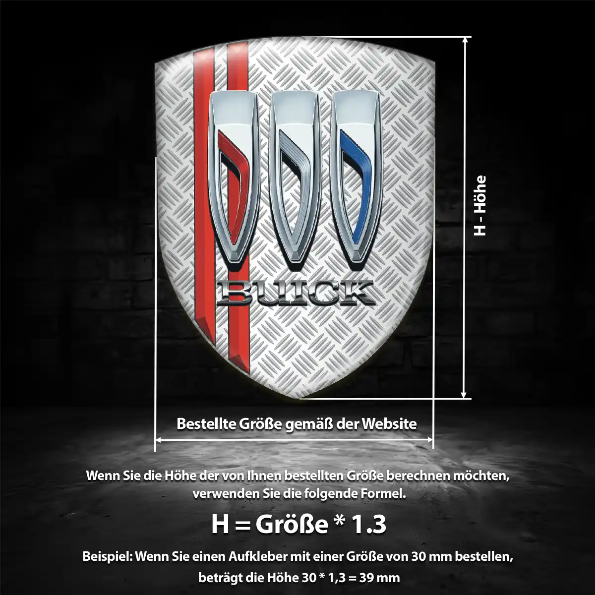 Buick Emblem Aufkleber Wappen Hohe Qualität