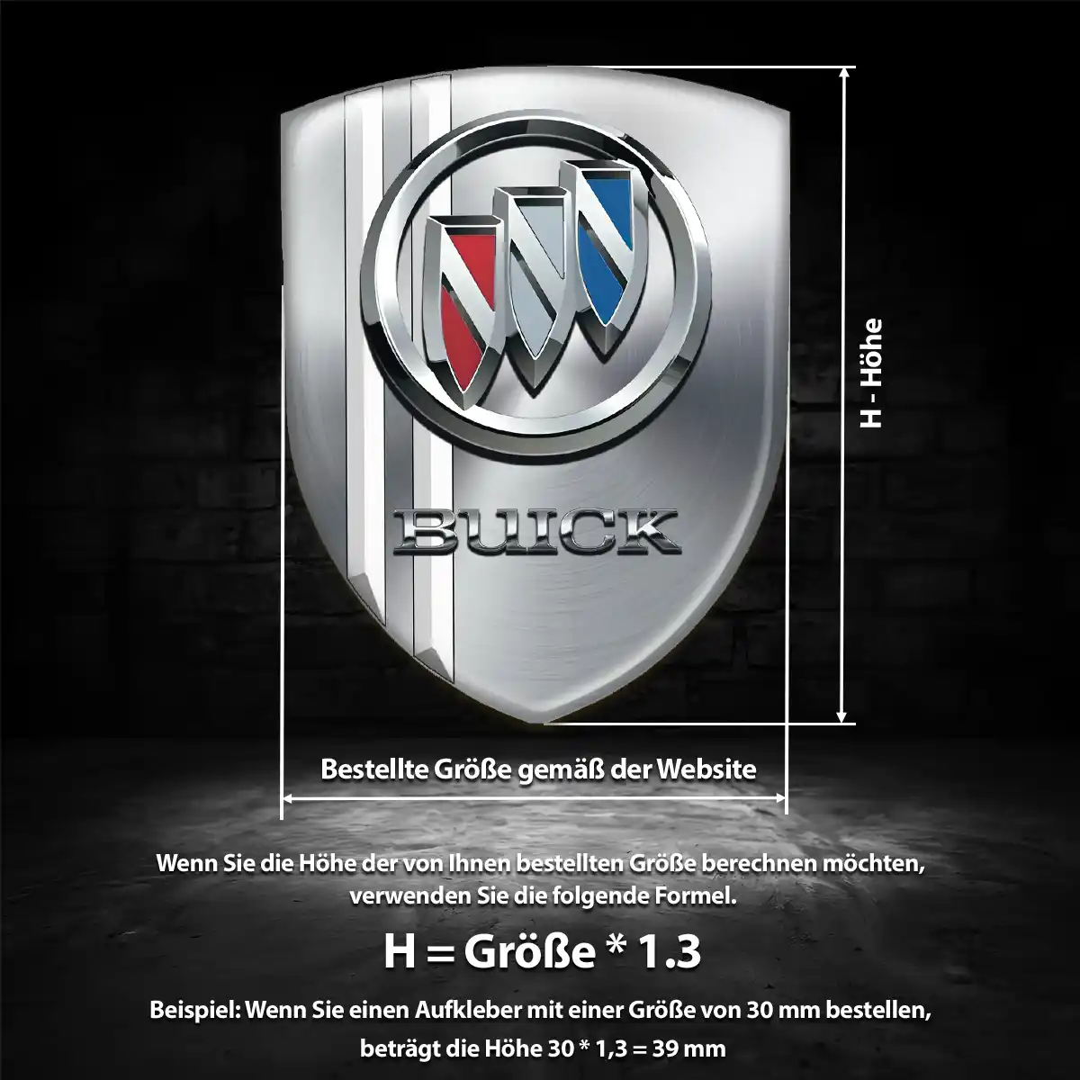 Buick Emblem Aufkleber Wappen Limitierte Auflage