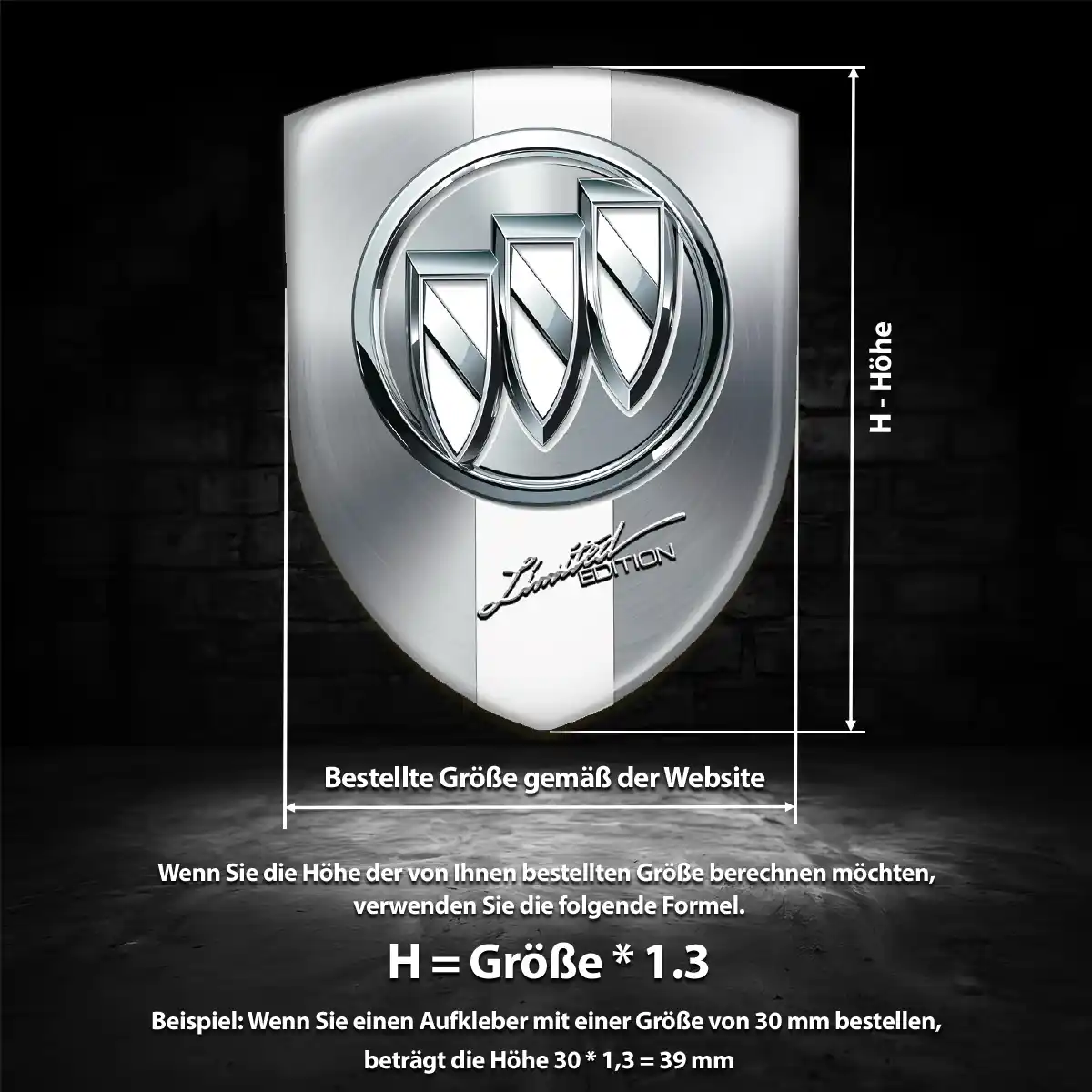 Buick Emblem Aufkleber Wappen Luxus-Edition