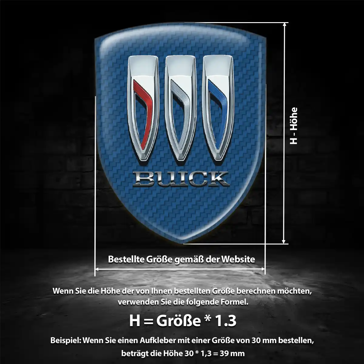 Buick Emblem Aufkleber Wappen Premium-Edition