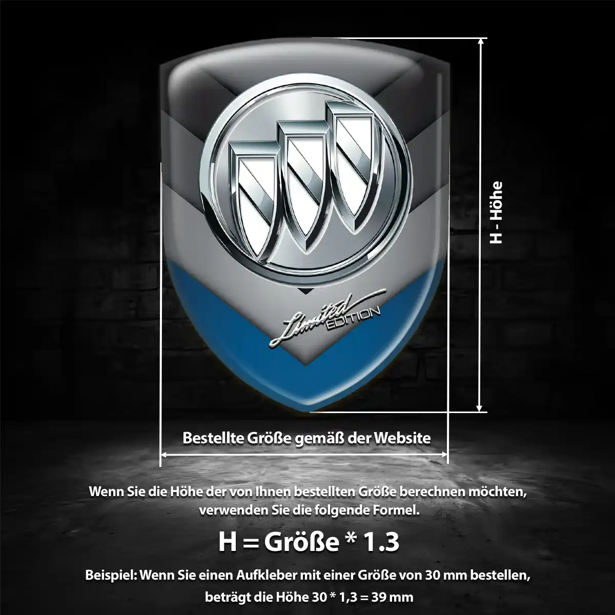 Buick Emblem Aufkleber Wappen Stilvolles Design