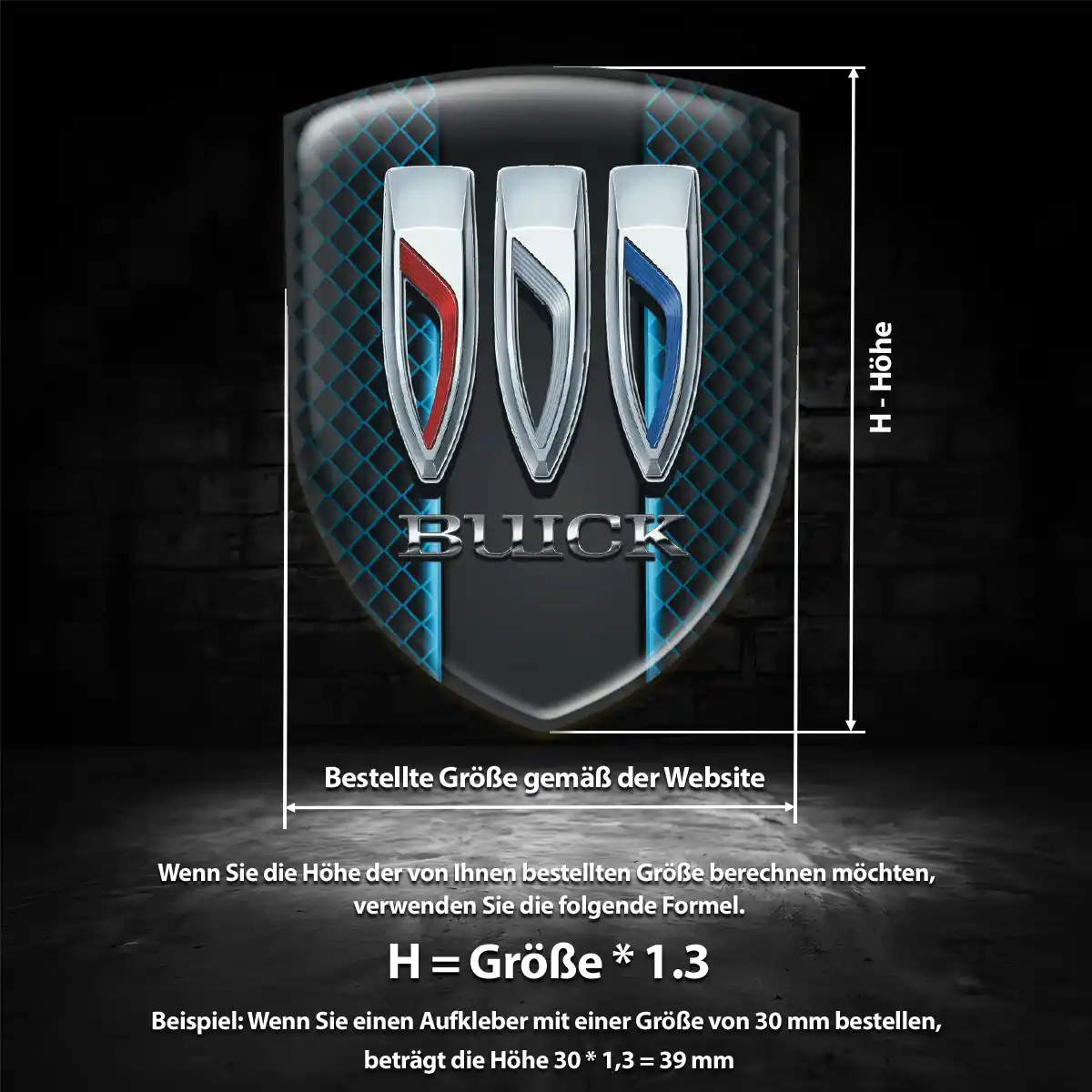 Buick Emblem Wappen Aufkleber Auto Elegantes Design