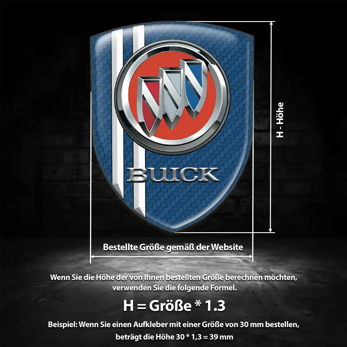 Buick Emblem Wappen Aufkleber Auto Hohe Qualität