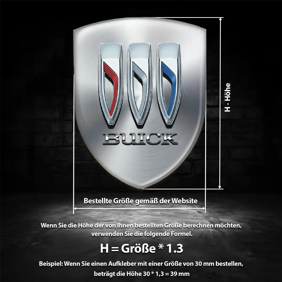 Buick Emblem Wappen Aufkleber Auto Interieurdesign