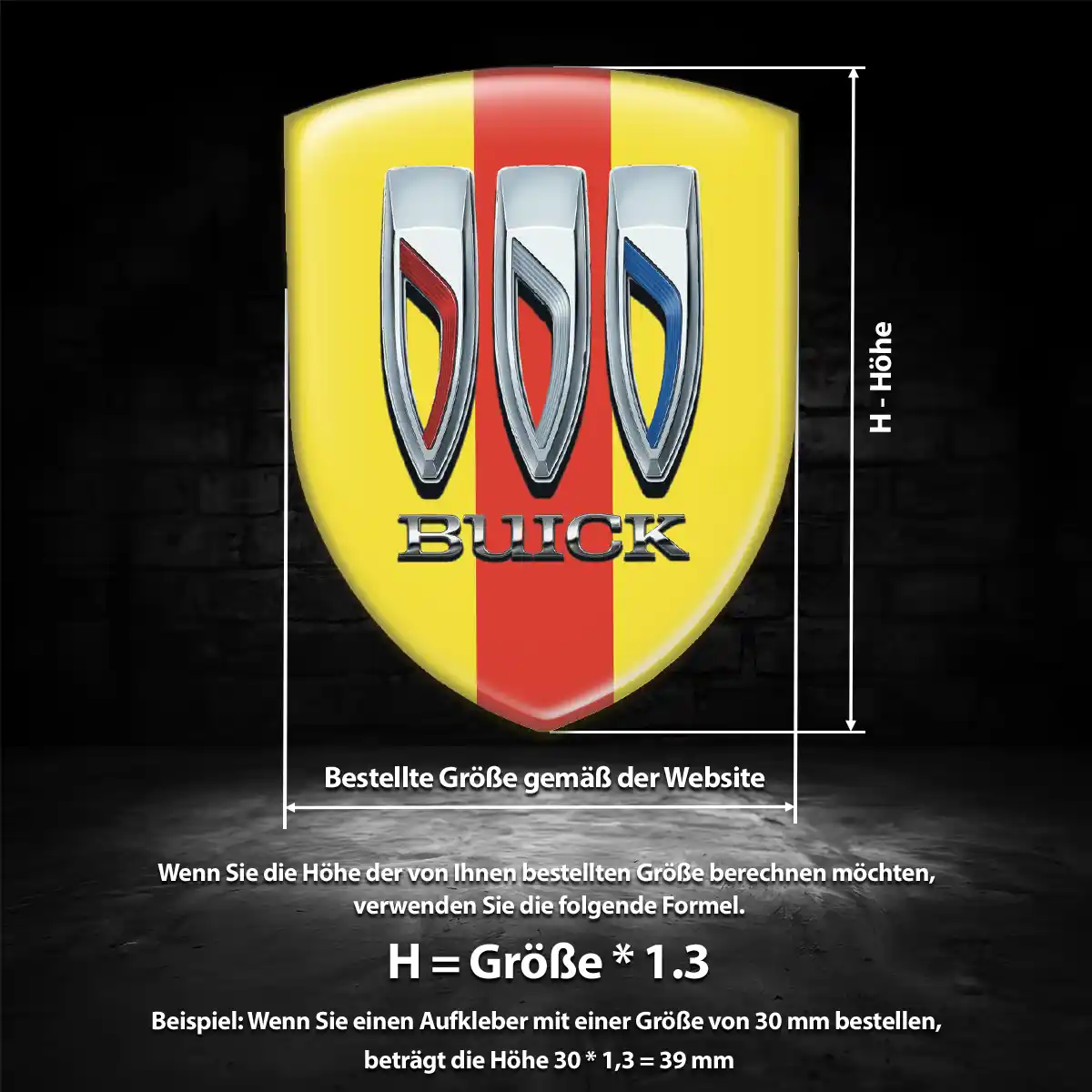 Buick Emblem Wappen Aufkleber Auto Limitierte Auflage
