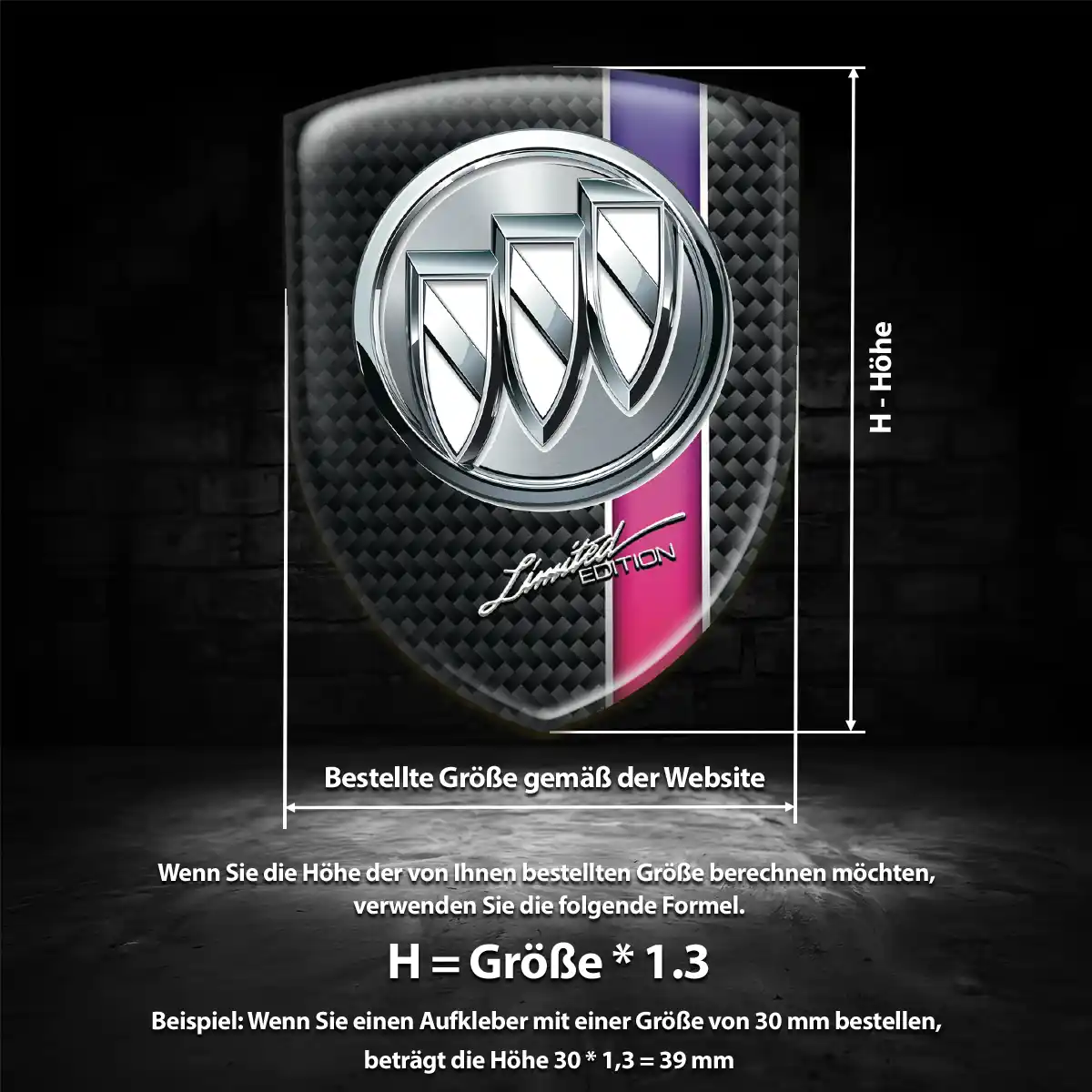 Buick Emblem Wappen Aufkleber Auto Luxus-Edition