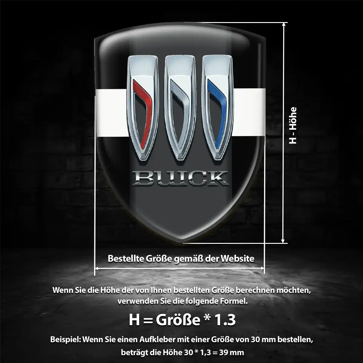 Buick Emblem Wappen Aufkleber Auto Premium-Edition