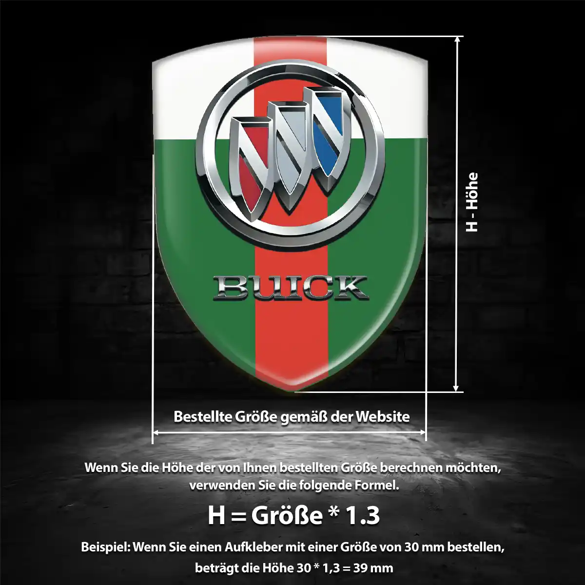 Buick Emblem Wappen Aufkleber Auto Tuningfahrzeug
