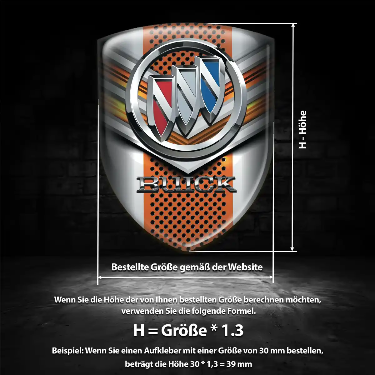 Buick Emblem Wappen Aufkleber Edles Design