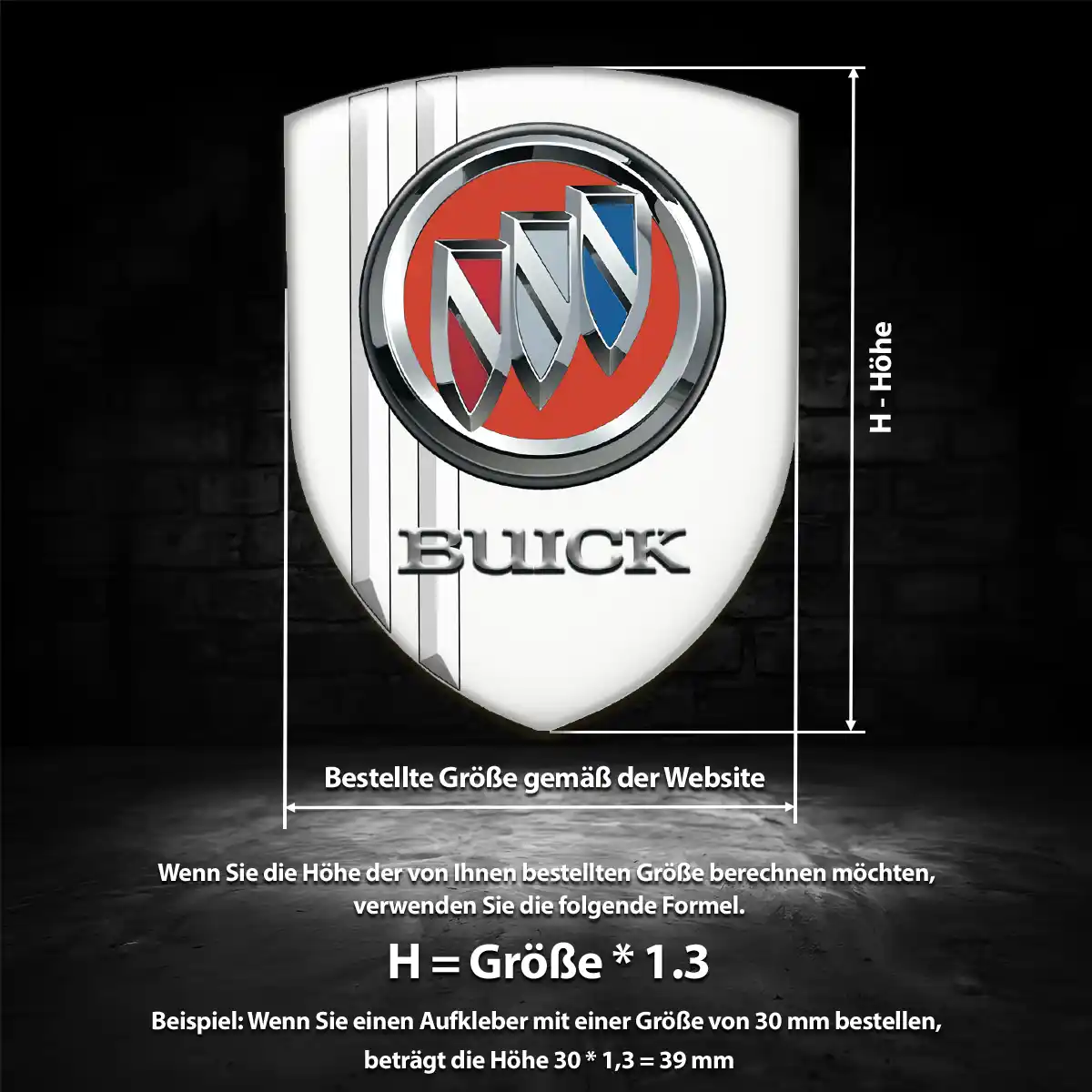 Buick Emblem Wappen Aufkleber Elegantes Design
