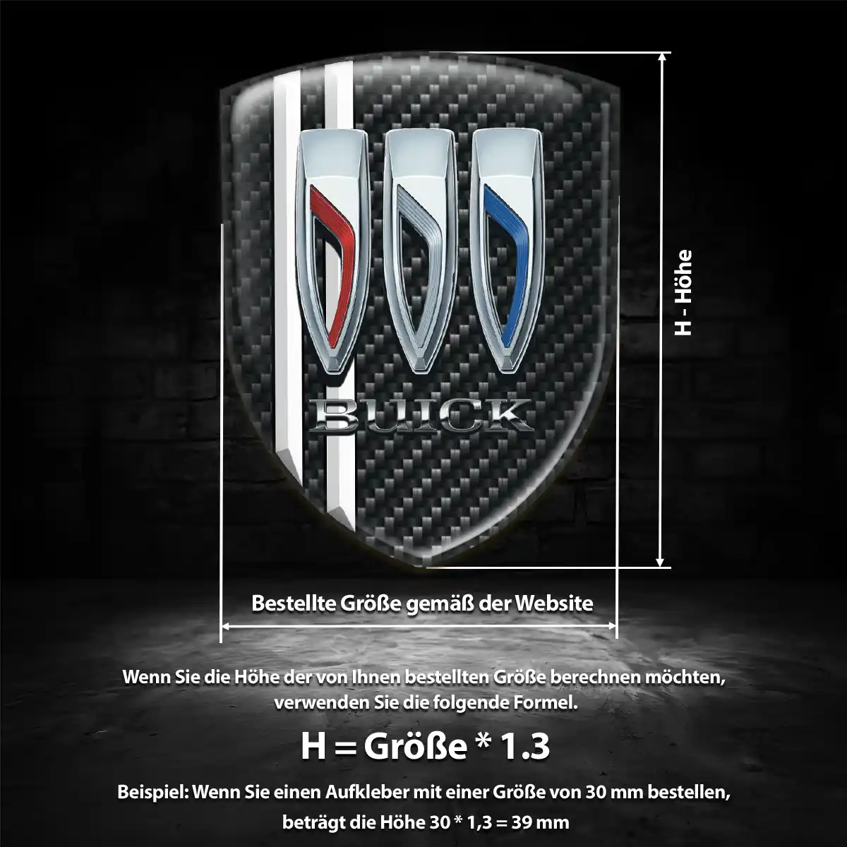 Buick Emblem Wappen Aufkleber Hohe Qualität
