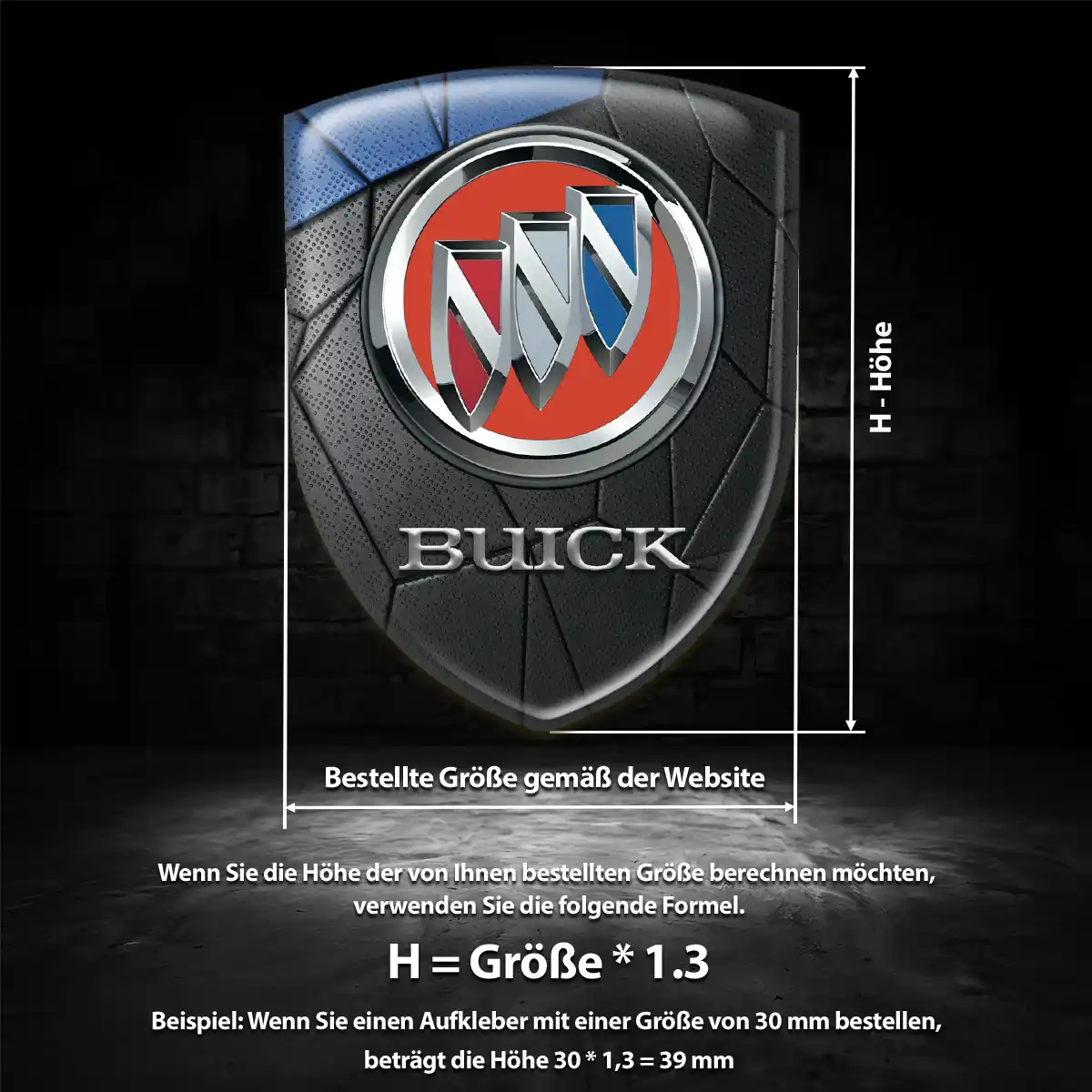 Buick Emblem Wappen Aufkleber Limitierte Auflage