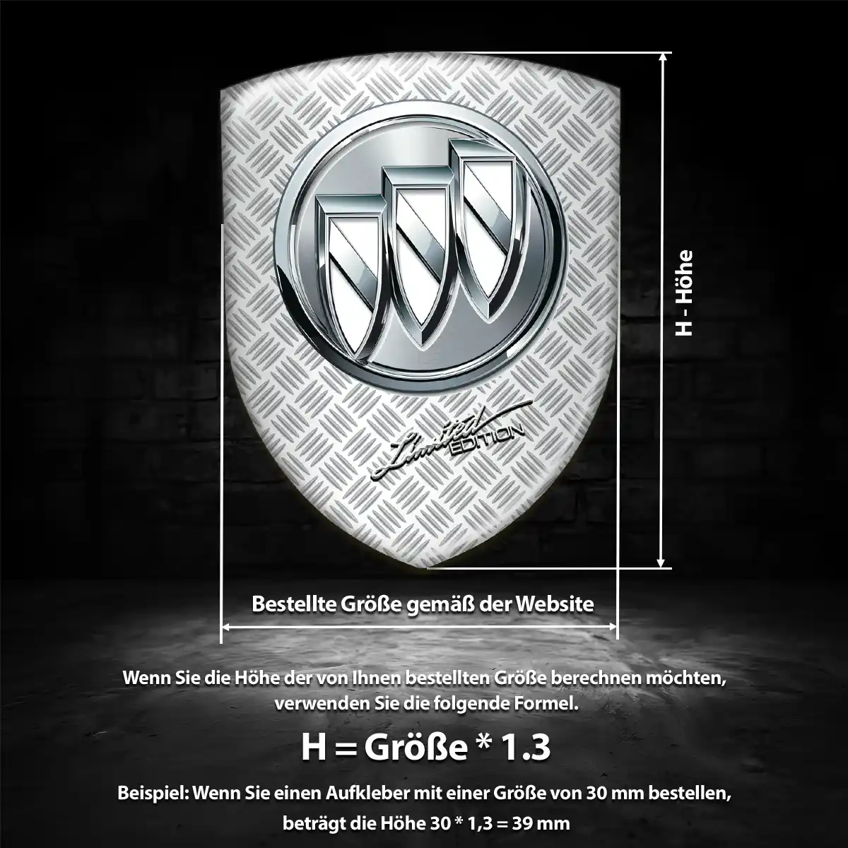 Buick Emblem Wappen Aufkleber Luxus-Edition