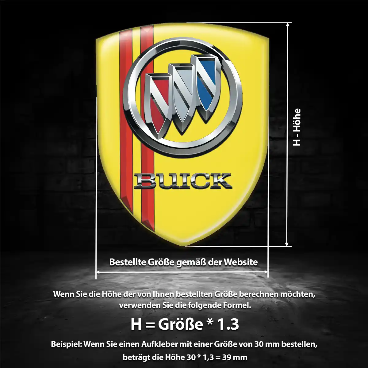 Buick Emblem Wappen Aufkleber Markenedition
