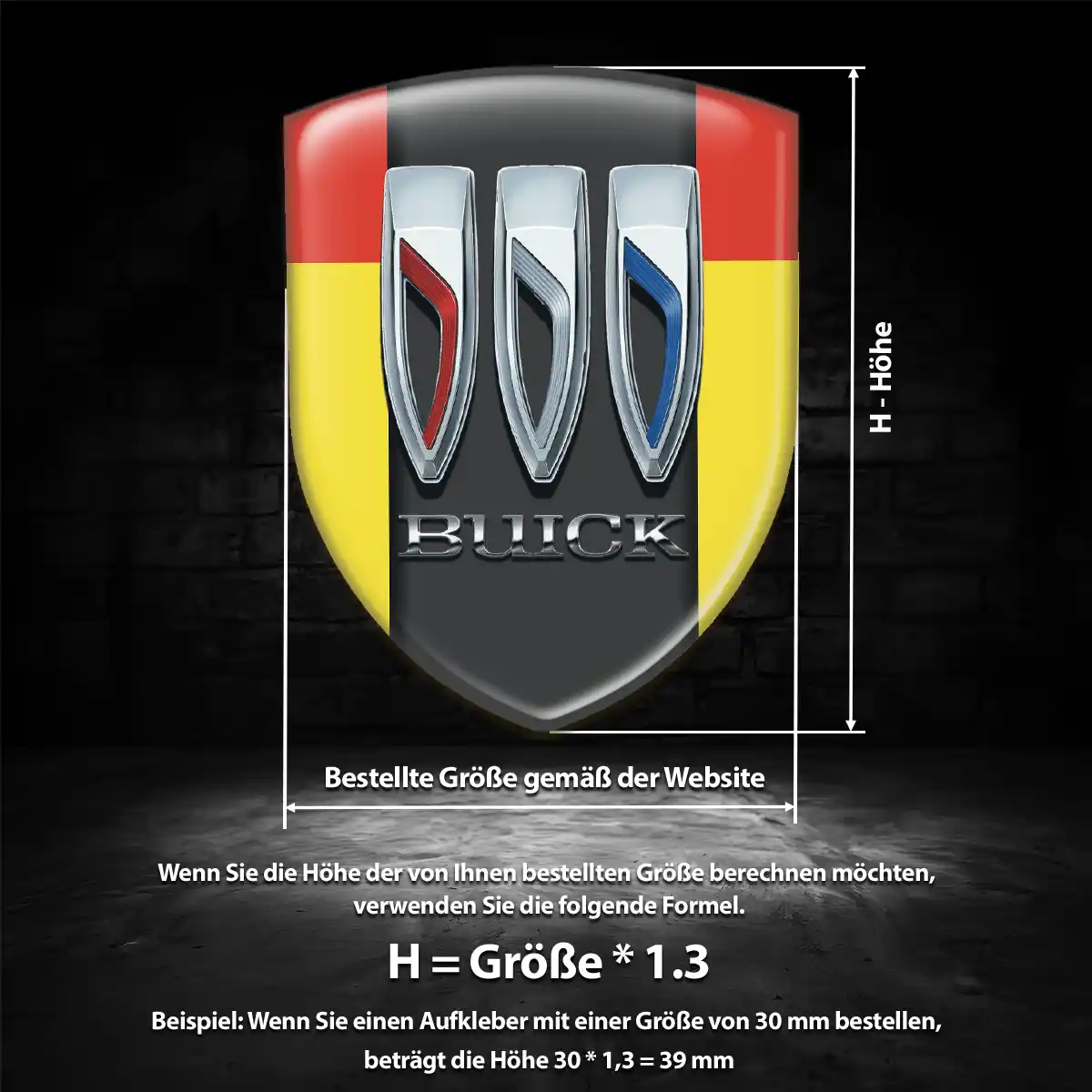 Buick Emblem Wappen Auto Premium-Edition