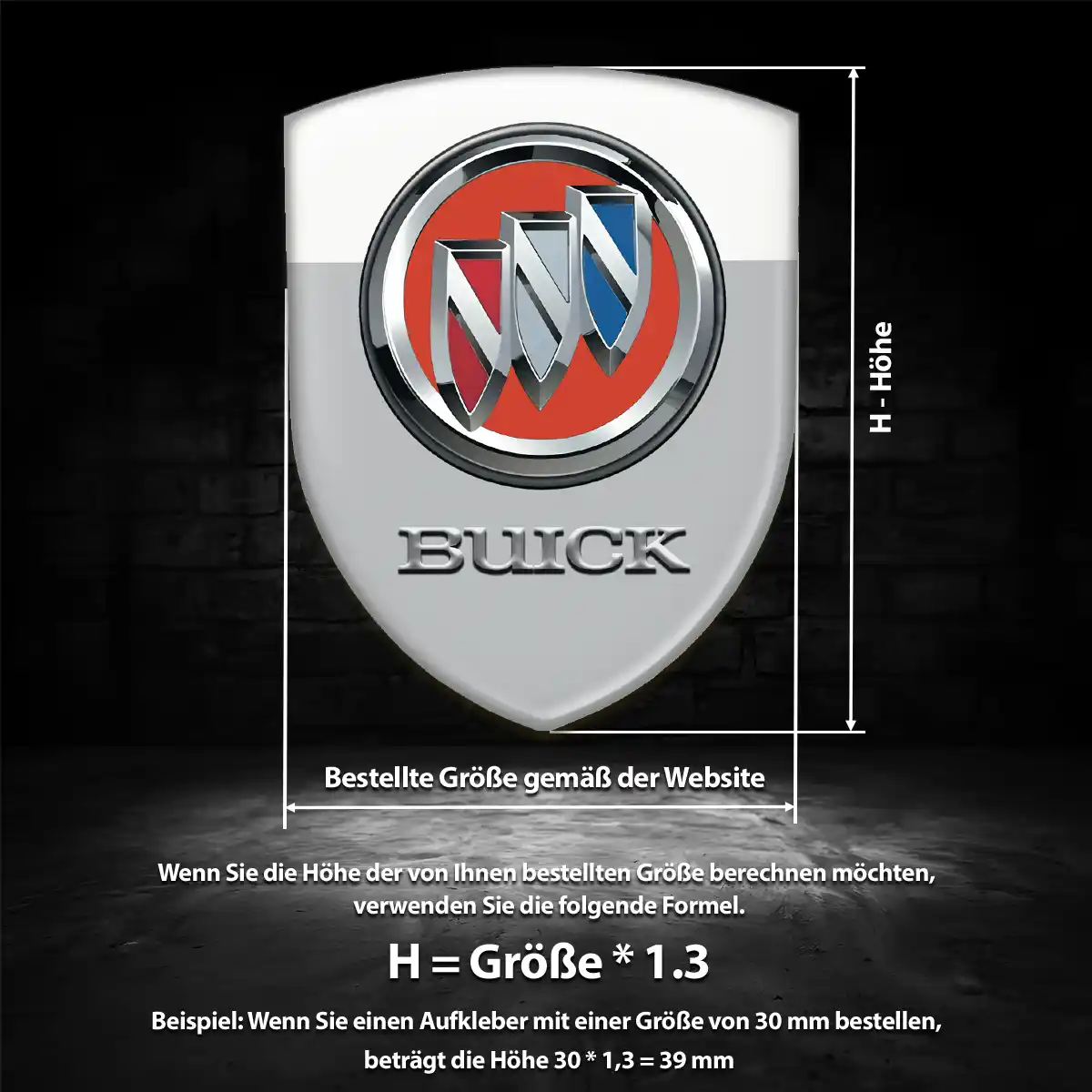 Buick Emblem Wappen Hochwertiges Harz