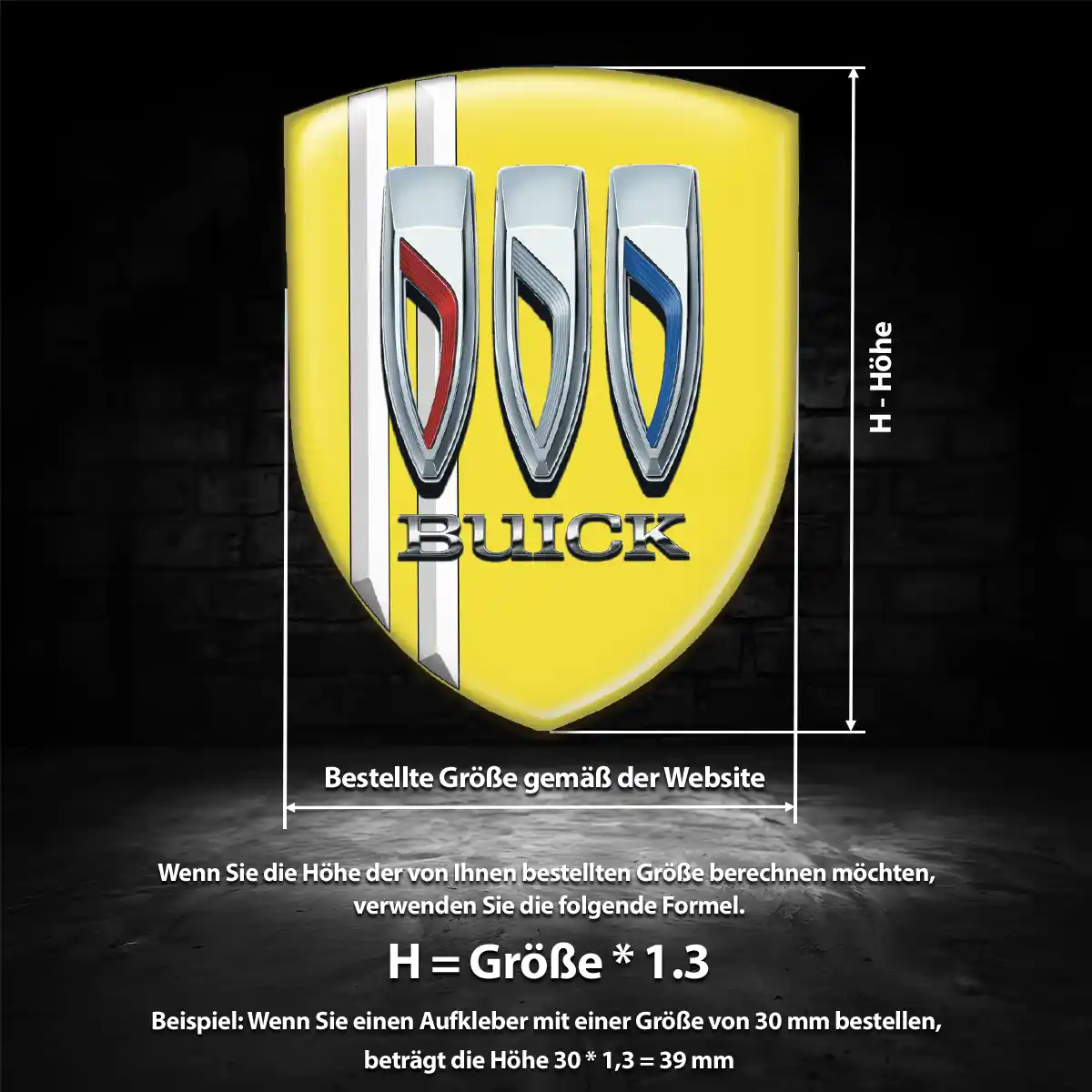 Buick Embleme Silikon Aufkleber Auto Hochwertiges Harz