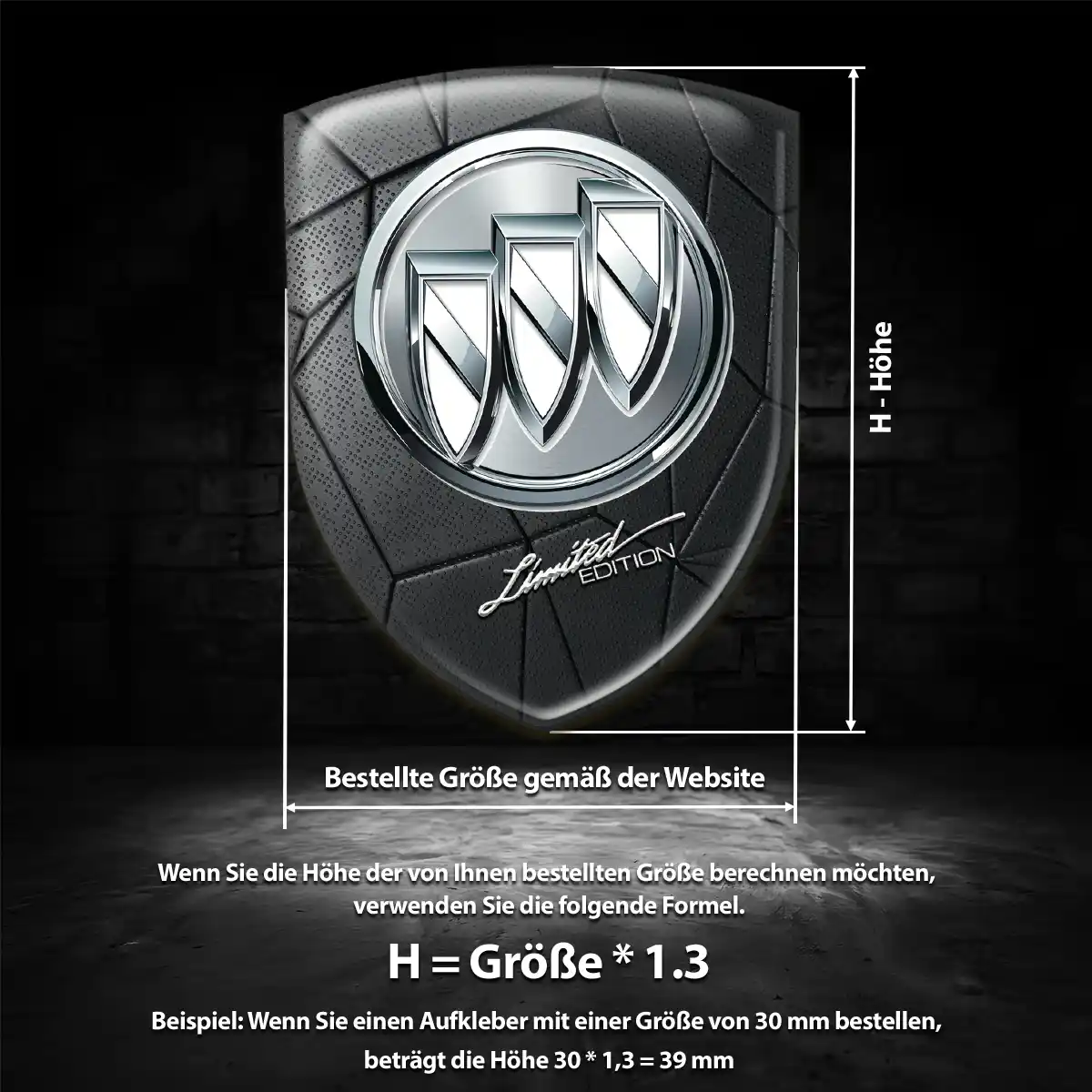 Buick Embleme Silikon Aufkleber Auto Interieurdesign