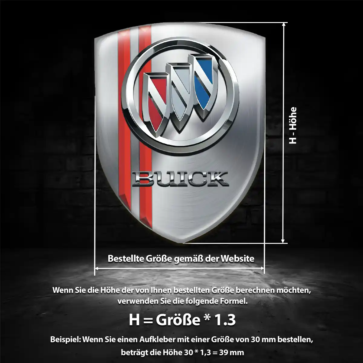 Buick Embleme Silikon Aufkleber Auto Tuningfahrzeug